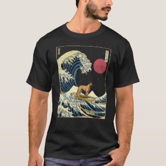 Camiseta Surf divertido de la ola Kanagawa japonesa malinoi