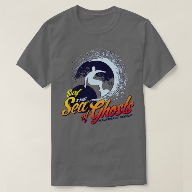 Camiseta Surf en el mar de fantasmas (Diseño del anverso)