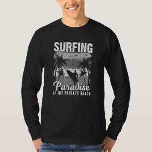 Camiseta Surf En Mi Playa Privada Grunge Style Gray Shad