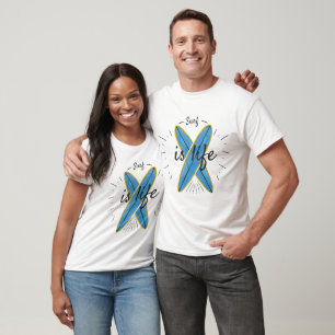 Camiseta Surf es la vida - Surfboards Ocean Waves