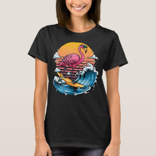 Camiseta Surf Flamingo Shirgo Summer Surfer Hawai Pink