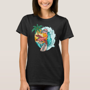 Camiseta Surf Flamingo Surfista Surfboard Las Ondas 1