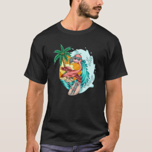 Camiseta Surf Flamingo Surfista Surfboard Las Ondas 1