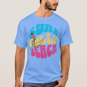Camiseta Surf Folly Beach South olina Vintage Surfboard