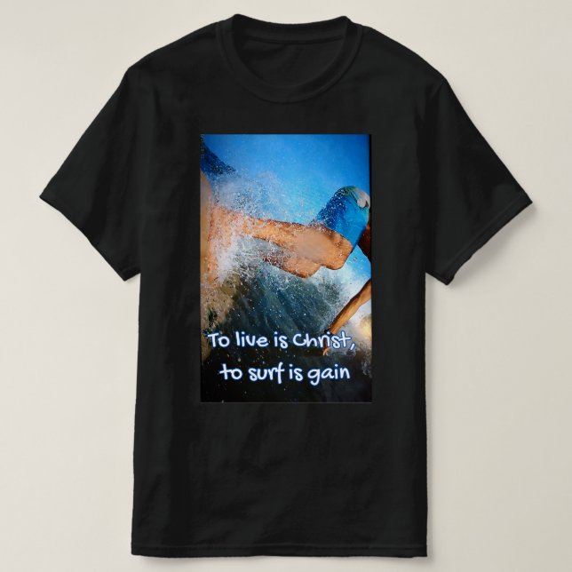 Camiseta Surf for Christ (Diseño del anverso)