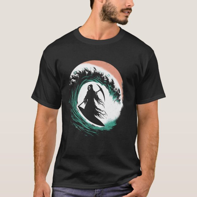 Camiseta Surf Grim Reaper - Espectacular disstume de Hallow (Anverso)