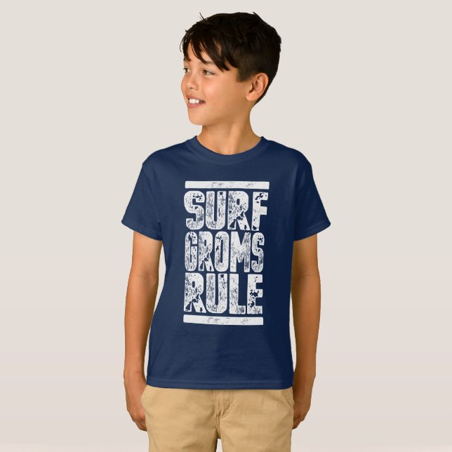 Camiseta Surf Groms Rule!! (blanco) (Anverso completo)
