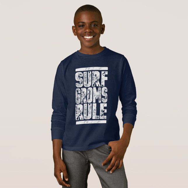 Camiseta Surf Groms Rule!! (blanco) (Anverso completo)