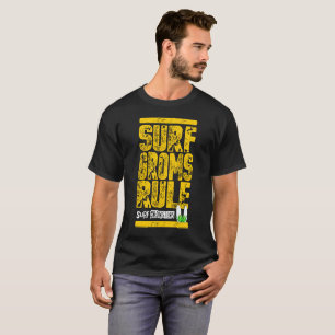 Camiseta Surf Groms Rule!! (huella única amarilla)