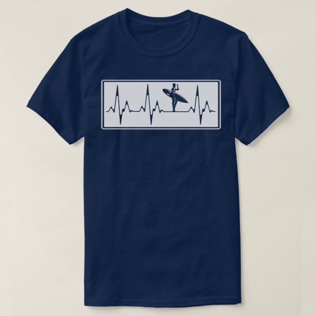 Camiseta Surf heartbeat (Diseño del anverso)