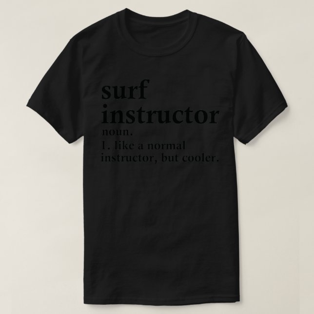 Camiseta Surf Instructor Definition (Diseño del anverso)
