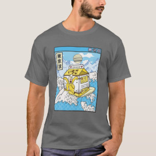 Camiseta Surf Leche De Banana En Japón Waves Anime Kawaii 