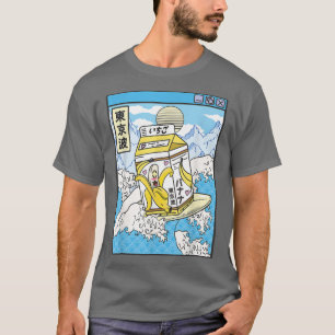 Camiseta Surf Leche De Banana En Japón Waves Anime Kawaii V