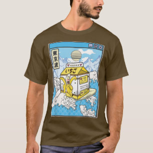 Camiseta Surf Leche De Banana En Japón Waves Anime Kawaii V