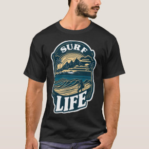 Camiseta Surf Life Tropical Beach Vacation Hawaii Surfing