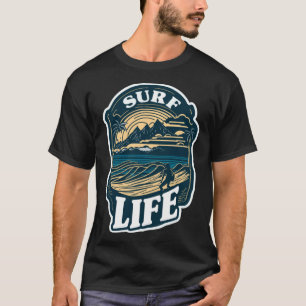 Camiseta Surf Life Tropical Beach Vacation Hawaii Surfing