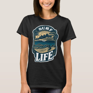 Camiseta Surf Life Tropical Beach Vacation Hawaii Surfing