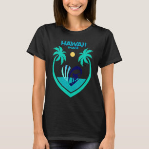 Camiseta Surf Maui Hawaii Oahu Beach Palmas Aloha USA Souve