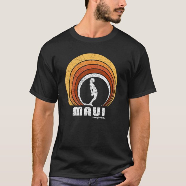 Camiseta Surf Maui Retro Long Board (Anverso)