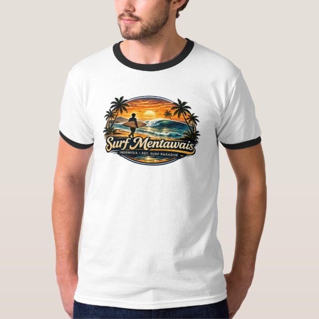 Camiseta Surf Mentawais - Vintage Design (Anverso)