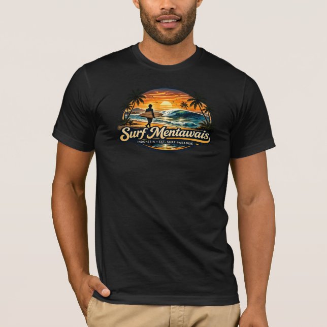 Camiseta Surf Mentawais - Vintage Surf (Anverso)