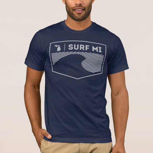 Camiseta Surf MI Bella Canvas Michigan T-Shirt (Anverso)