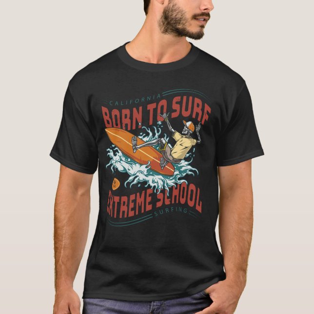 Camiseta Surf - Nacido Para El Surf (Anverso)