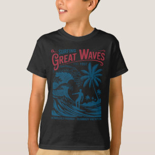 Camiseta Surf olas geniales Honolulu Hawái Vacaciones de ve