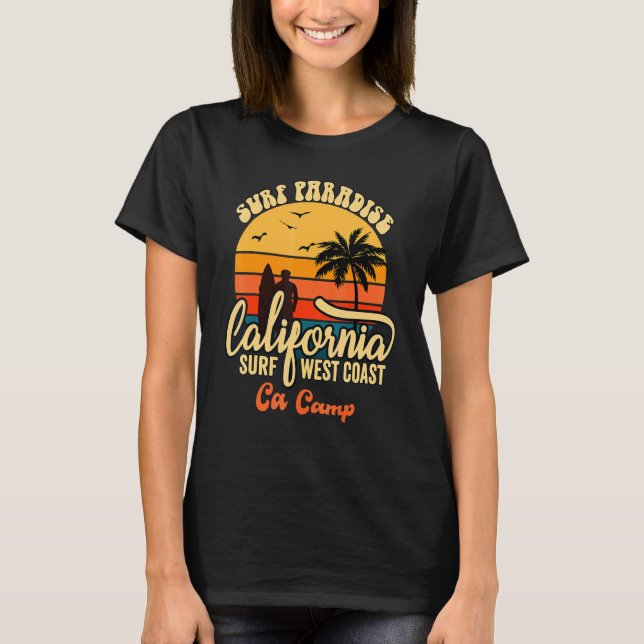 Camiseta Surf Paradise California Surf Coast Ca Camp (Anverso)