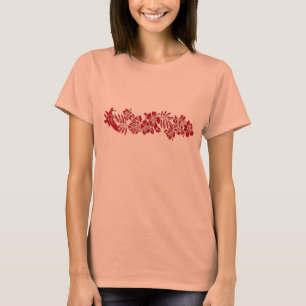 Camiseta Surf Pareau Hawaiian Hibiscus Band Tee
