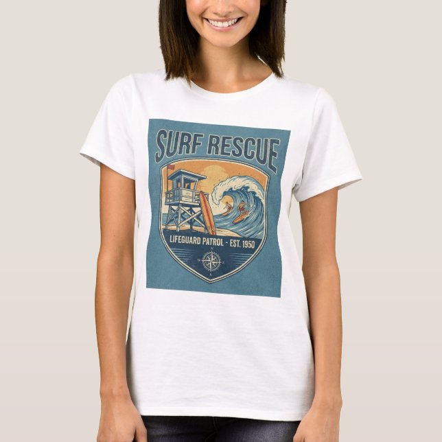 Camiseta Surf Rescue Lifeguard Patrol Est 1950 (Anverso)