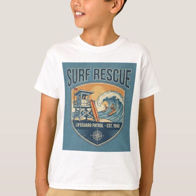 Camiseta Surf Rescue Lifeguard Patrol Est 1950 (Anverso)