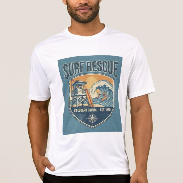 Camiseta Surf Rescue Lifeguard Patrol Est 1950 (Anverso)