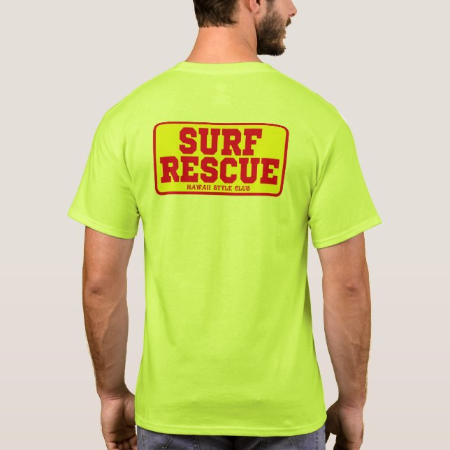 Camiseta SURF RESCUE RED back print (Reverso)
