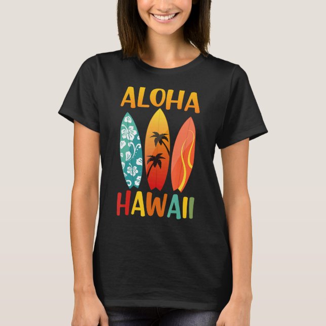Camiseta Surf Retro Aloha Hawaii Hawaii (Anverso)