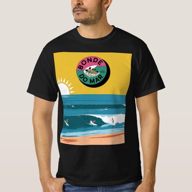 Camiseta Surf Retrô - Bonde do Mar (Anverso)