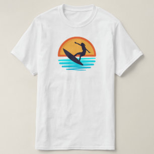 Camiseta Surf Retro Sunset _ Viajes de playa de época