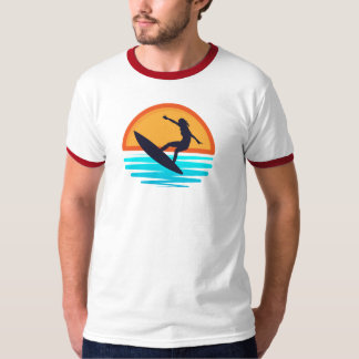 Camiseta Surf Retro Sunset _ Viajes de playa de época