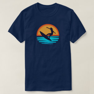 Camiseta Surf Retro Sunset _ Viajes de playa de época