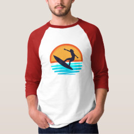 Camiseta Surf Retro Sunset _ Viajes de playa de época