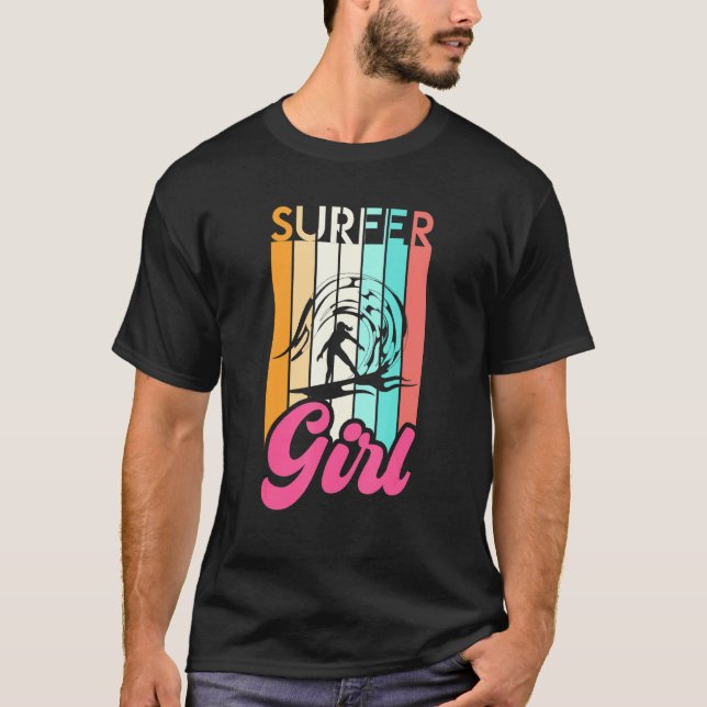Camiseta Surf Retro Water Sport Waves Surfer Chicas Su (Anverso)