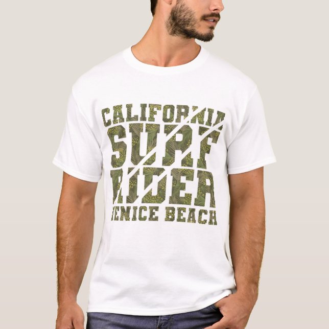 Camiseta Surf Rider de California - Calle Tropical Venecia  (Anverso)