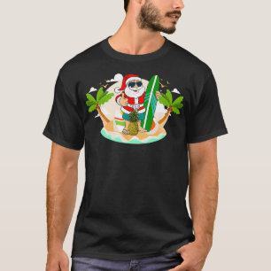 Camiseta Surf Santa Claus o Surf Beach Christm