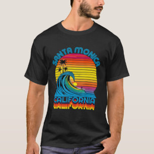 Camiseta Surf Santa Monica Retro Throwback y recuerdo de pl