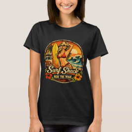 Camiseta Surf Shack Surfista Ilustrada | Cabalga Las Olas P