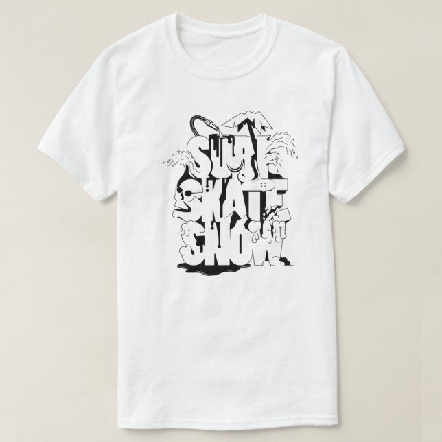 Camiseta Surf Skate Snow Shirt (Diseño del anverso)