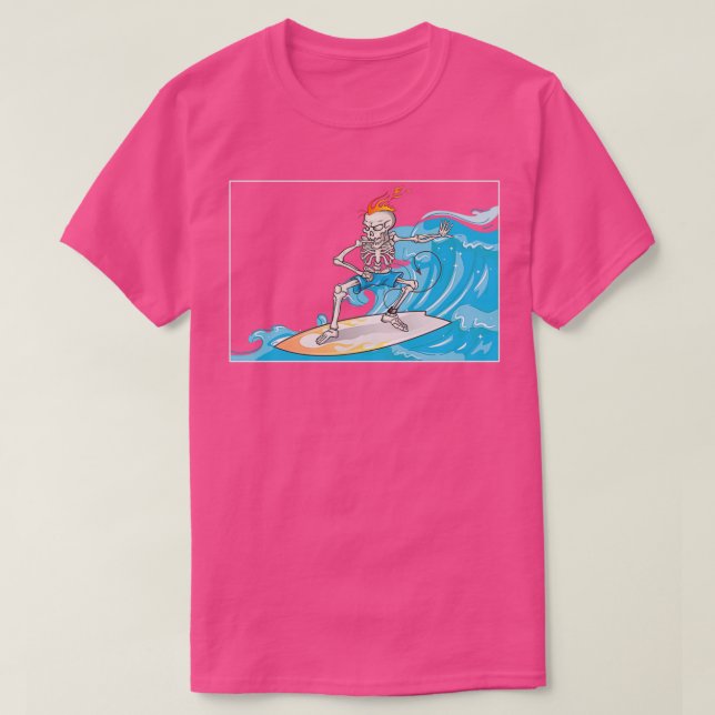 Camiseta Surf Skeleton (Diseño del anverso)