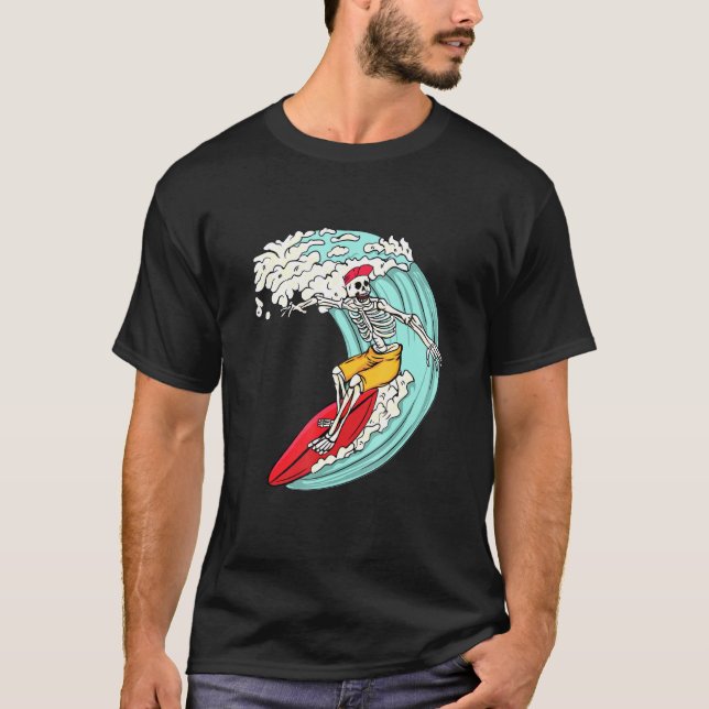 Camiseta Surf Skeleton Surfboard (Anverso)