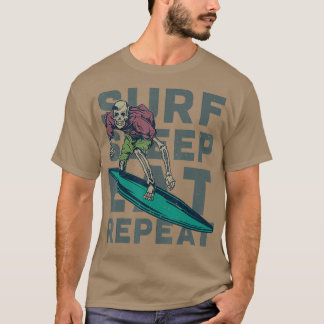 Camiseta Surf Sleep Eat Repetir Surf Vintage Retro Surf