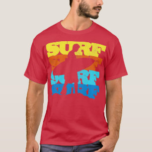 Camiseta Surf Surf Surf Vintage Retro Surfer Sunset